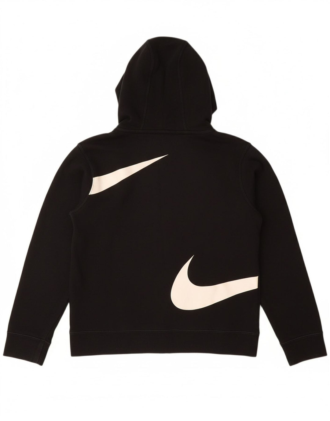 Πουλόβερ NIKE Boys Swoosh Graphic Zip Hoodie 10-11 ετών Μεσαίο μαύρο
