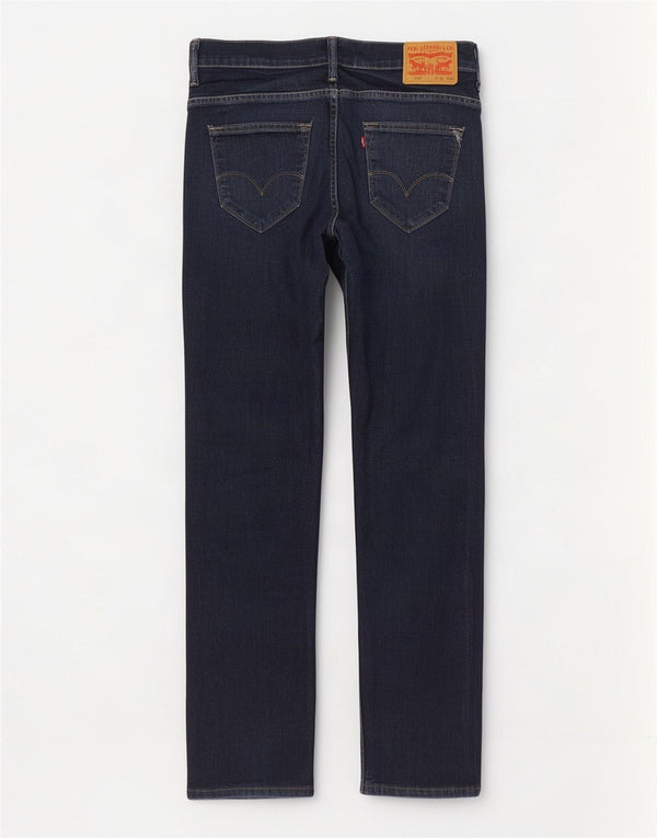 Levi's Womens 504 Straight Jeans W30 L32 Navy Blue Cotton