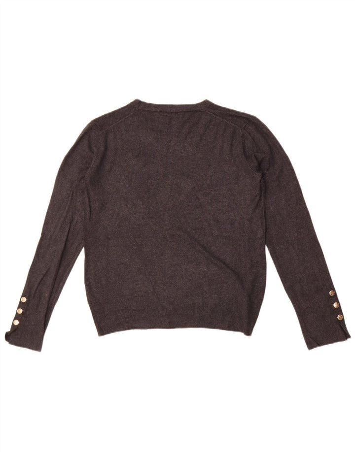 Zara Γυναικείο πουλόβερ με λαιμόκοψη UK 14 Large Grey