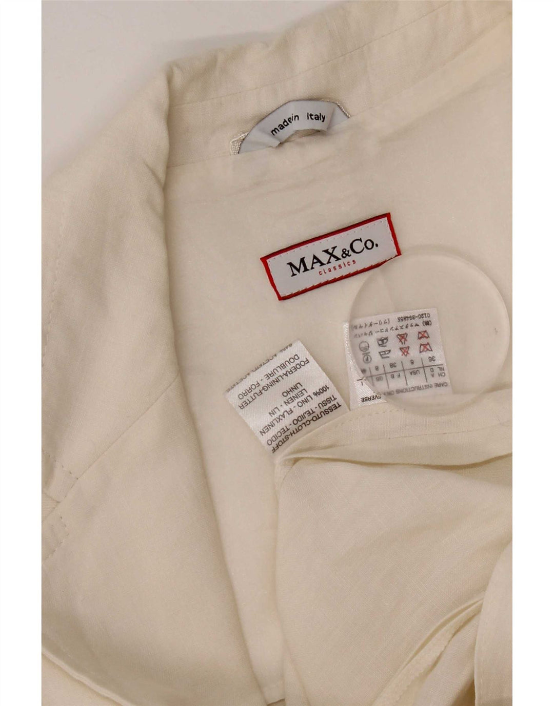 Max & Co. Γυναικείο Μπουφάν blazer UK 8 Small White Len