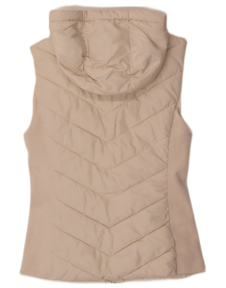 Zara Γυναικεία κουκούλα με επένδυση Gilet UK 12 μεσαίο λευκό πολυεστέρας