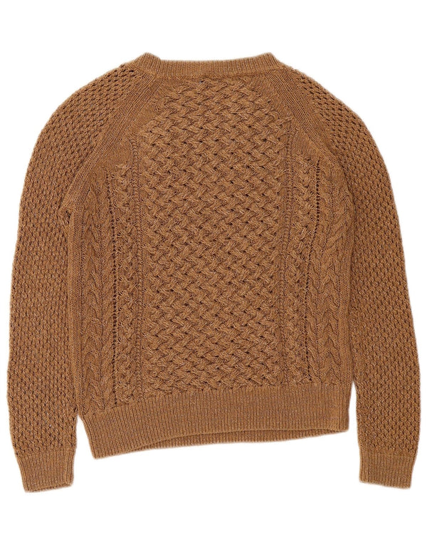 Massimo Dutti Γυναικείο πουλόβερ με λαιμόκαυστο UK 10 Small Brown