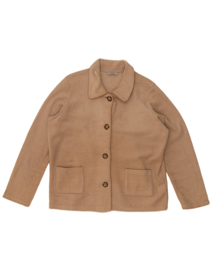 Marks & Spencer Γυναικείο Fleece Jacket UK 16 Large Beige Polyester