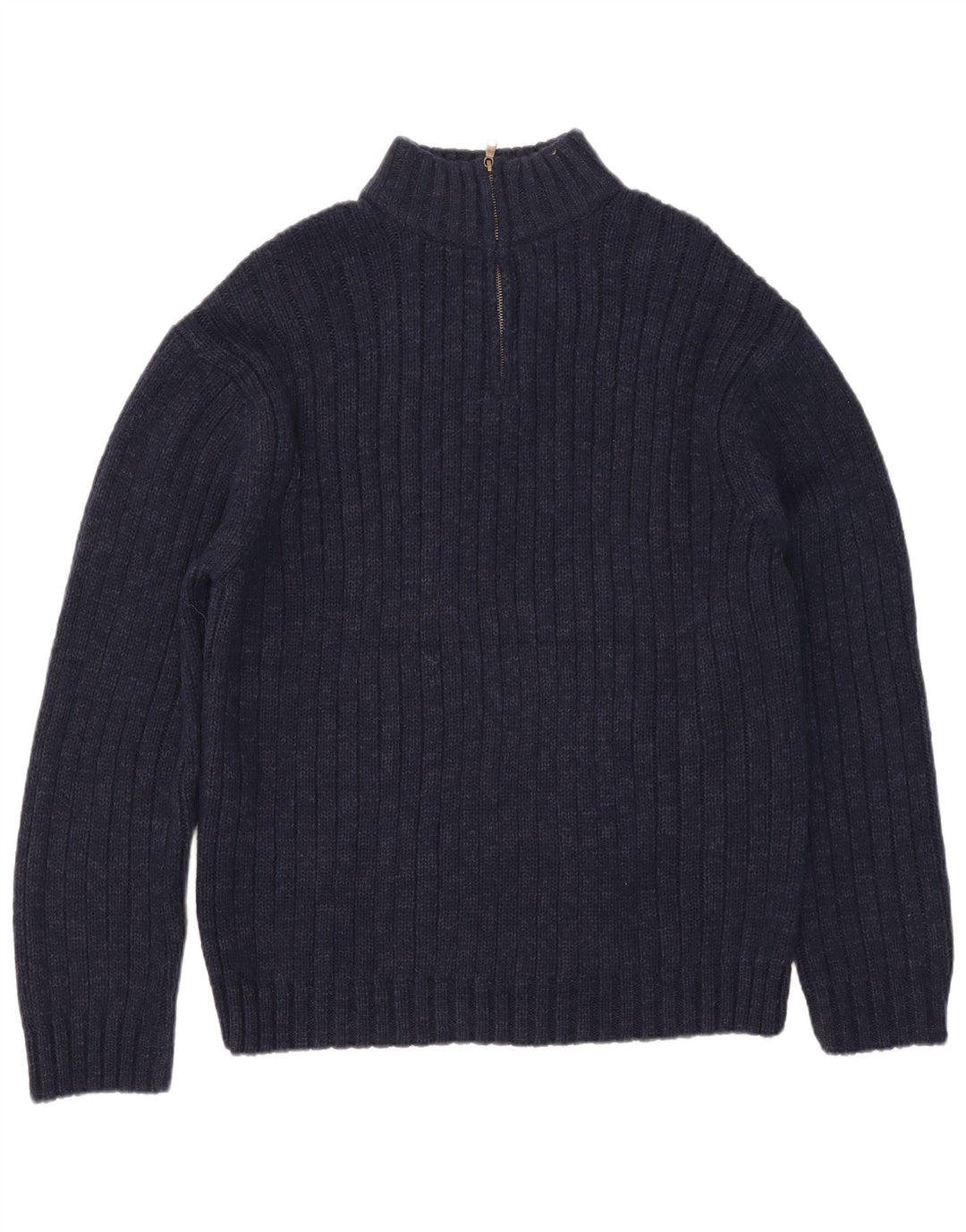Marks & Spencer Ανδρικό πουλόβερ με φερμουάρ 2XL Ακρυλικό Navy Blue
