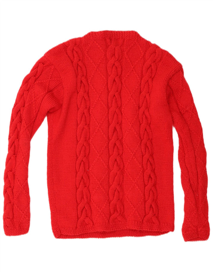 Vintage γυναικείο πουλόβερ με λαιμό χελώνα UK 12 Medium Red