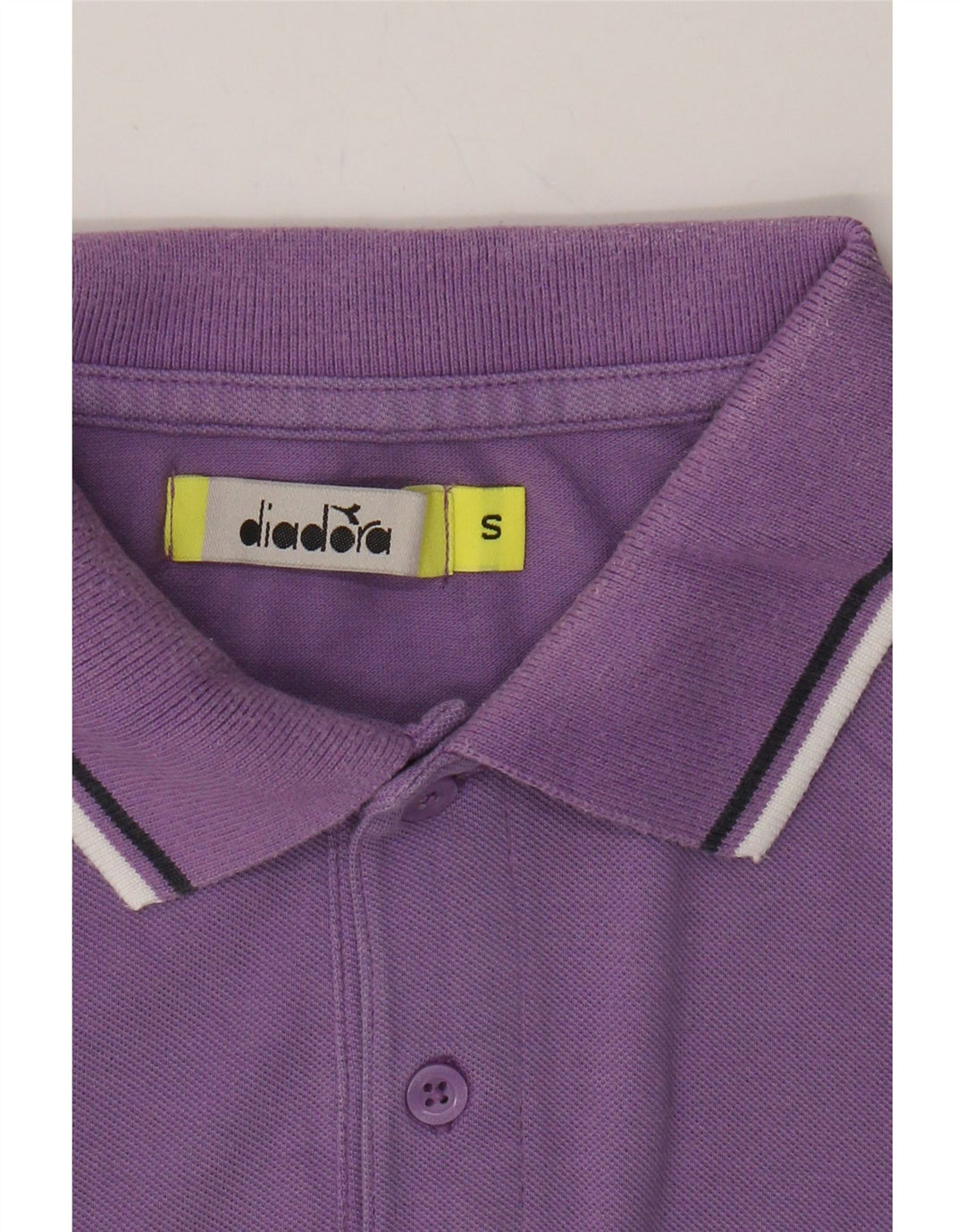 DIADORA Mens Polo Shirt Small Purple Cotton Vintage Diadora and Second-Hand Diadora from Messina Hembry 