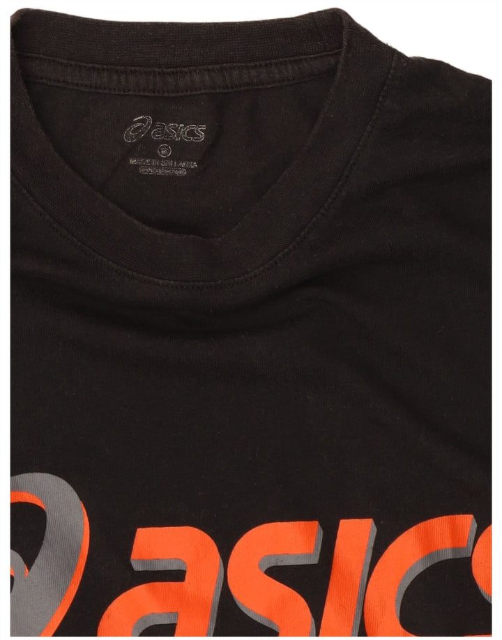 ASICS Γραφικό T-Shirt για αγόρια 13-14 ετών Μικρό μαύρο βαμβακερό