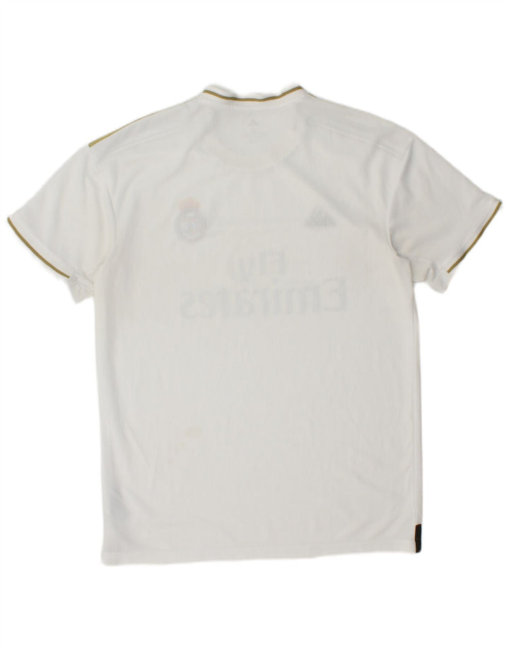 Ανδρικό γραφικό μπλουζάκι ADIDAS Real Madrid Top μεσαίο λευκό πολυεστέρας