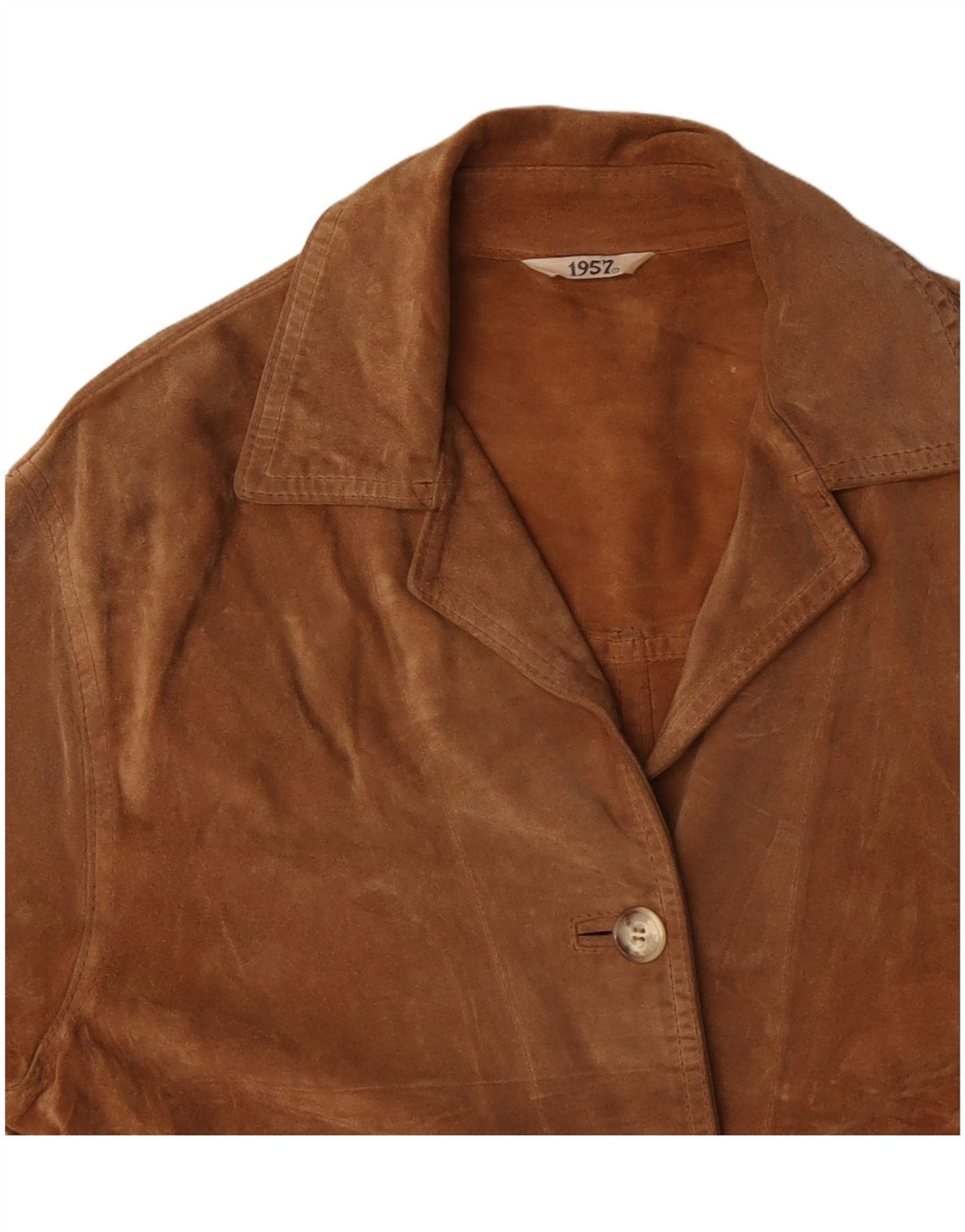 VINTAGE Γυναικείο Suede Jacket UK 14 Large Brown