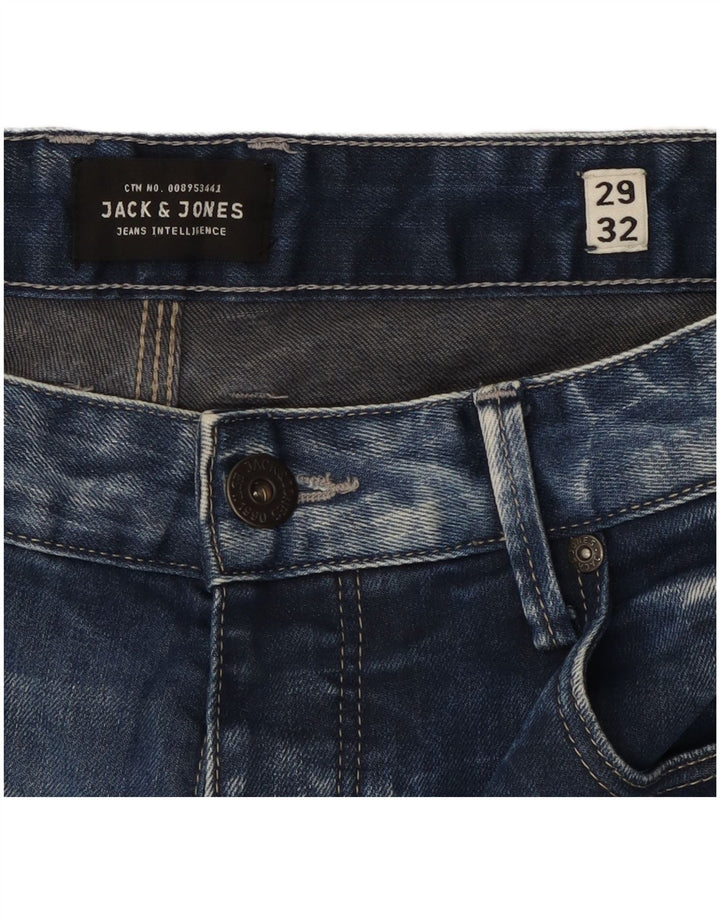 Jack & Jones Ανδρικό Τζιν Mike Straight W29 L32 Μπλε βαμβακερό
