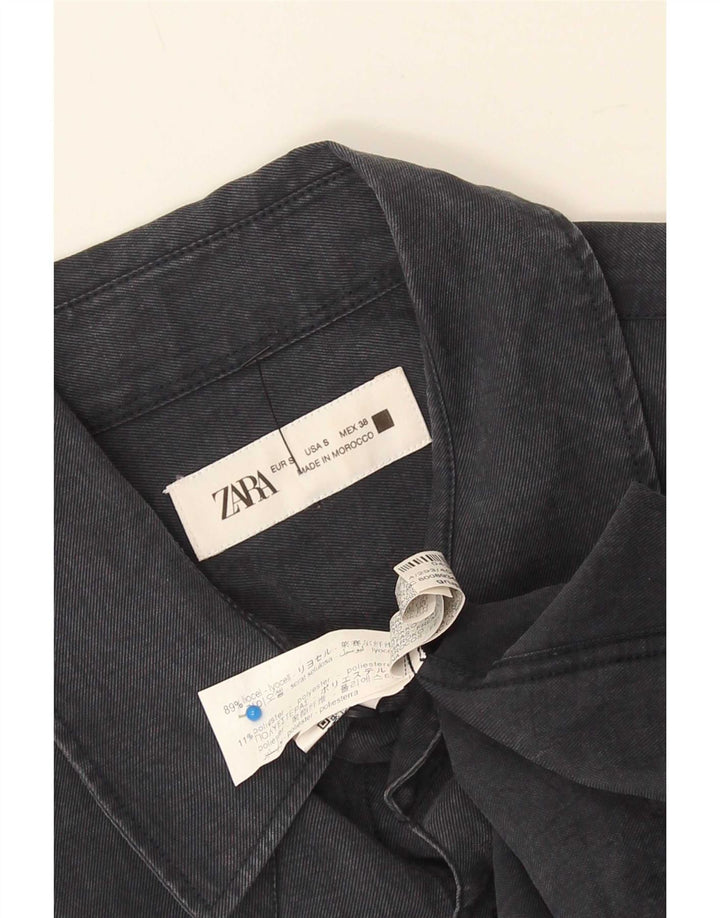 Ανδρικό πουκάμισο Zara Small Navy Blue Lyocell