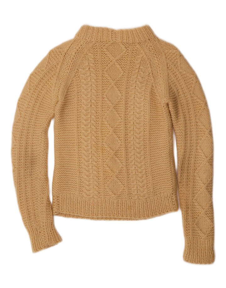Γυναικείο πουλόβερ με λαιμό χελώνα VINTAGE UK 8 Small Beige