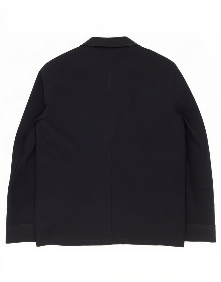 Zara Ανδρικό μπουφάν blazer UK 40 Large Navy Blue Polyester
