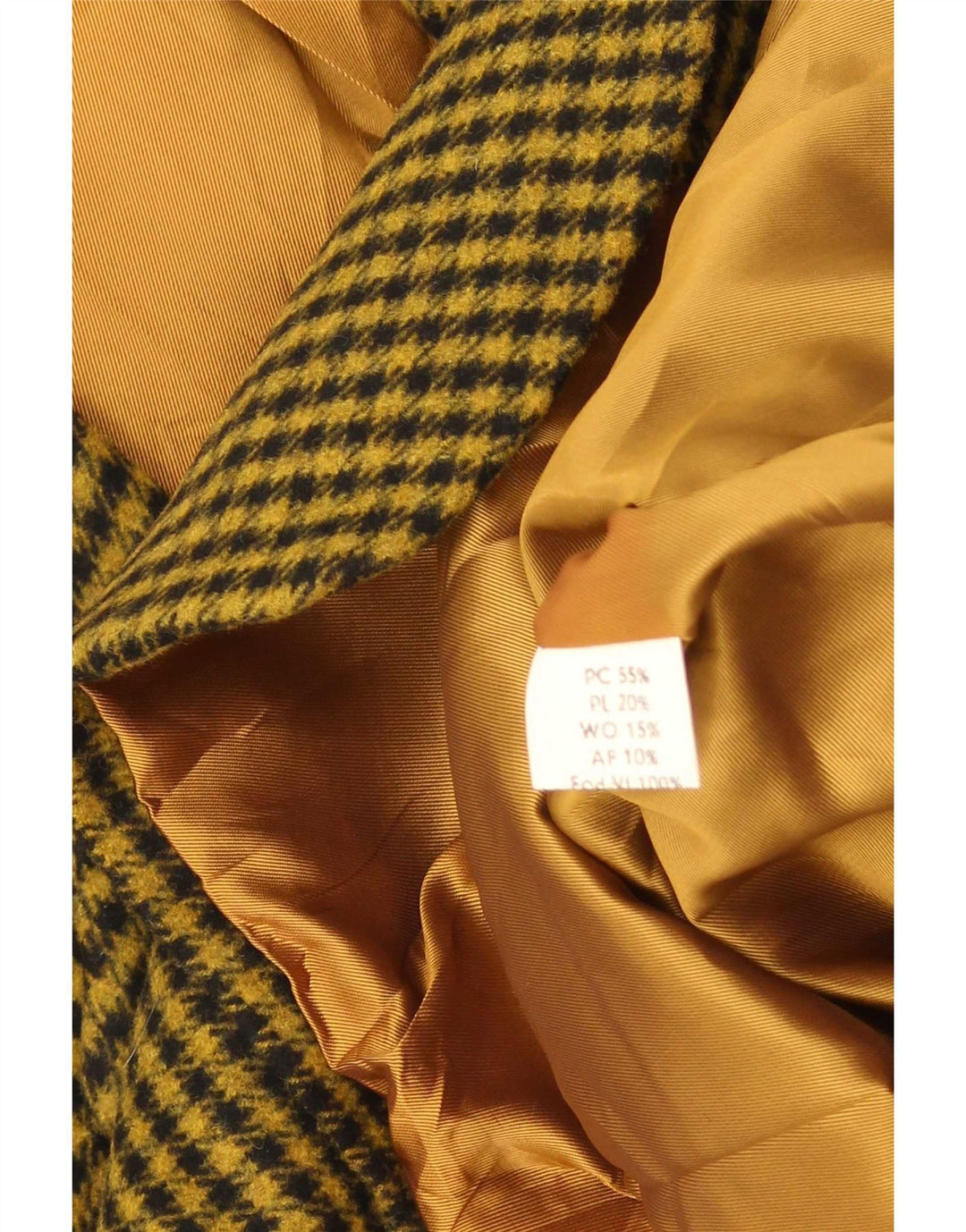 Vintage Ανδρικό σακάκι με 2 κουμπιά σακάκι IT 52 XL Yellow Check Polyester