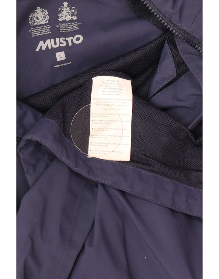 Musto Ανδρικό μπουφάν βροχής με κουκούλα UK 40 Large Navy Blue Polyester