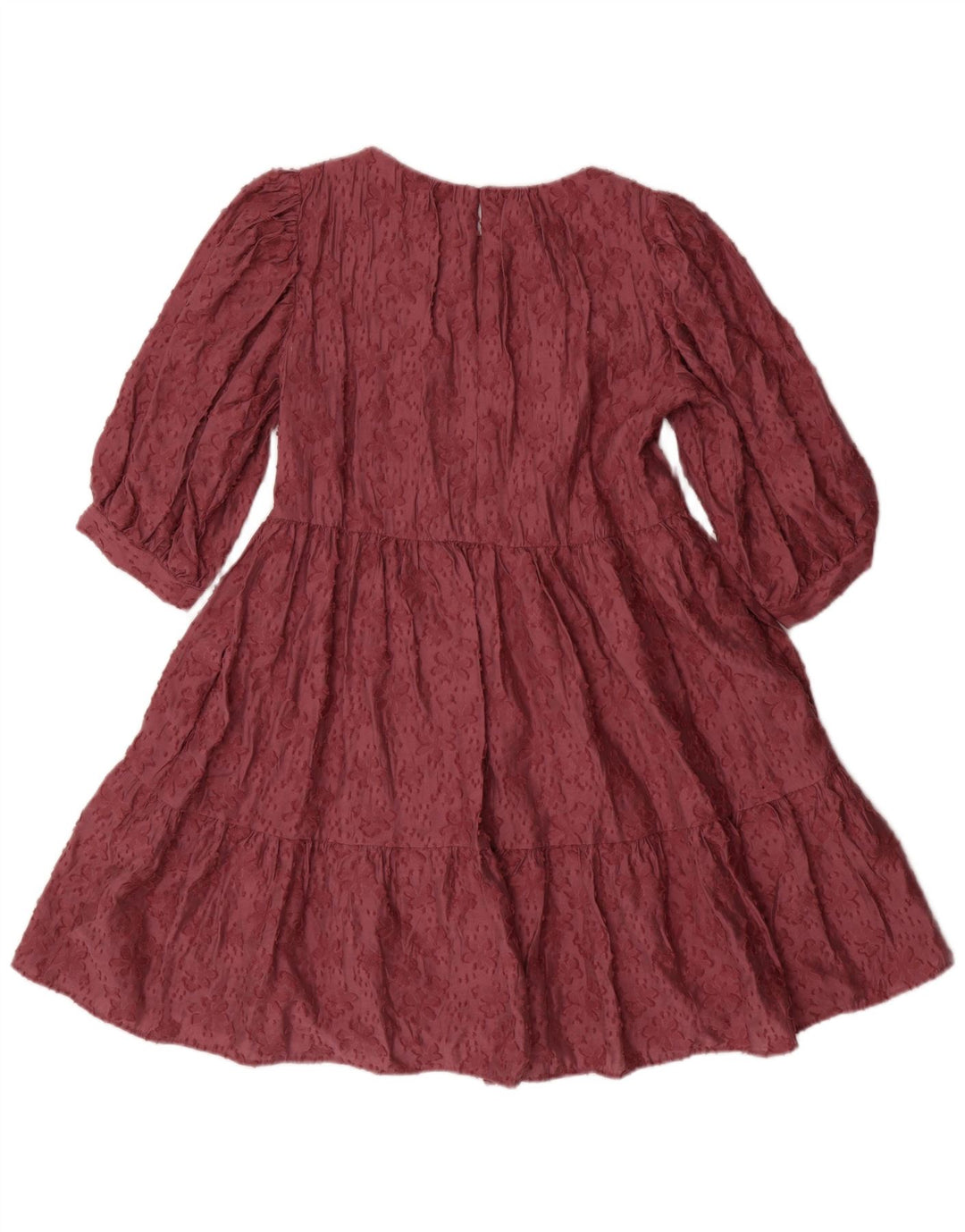 Zara γυναικείο φόρεμα 3/4 με μανίκια A-line UK 6 XS Ροζ φλοράλ βισκόζη μποέμ