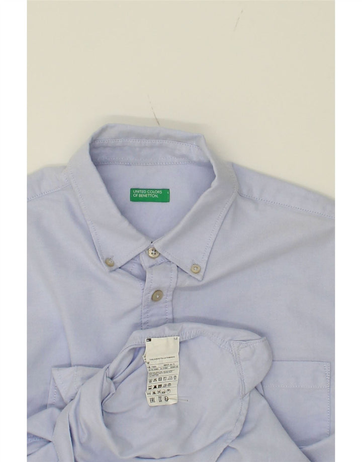 BENETTON Mens Shirt Medium Blue Cotton Vintage Benetton and Second-Hand Benetton from Messina Hembry 