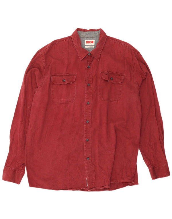 Ανδρικό πουκάμισο Wrangler XL κόκκινο βαμβακερό