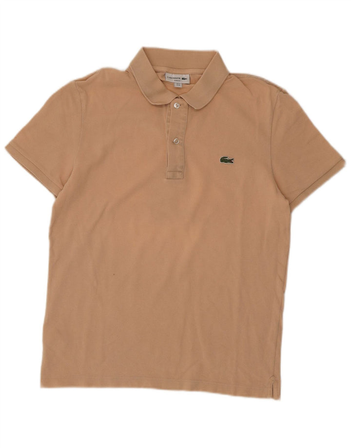 Ανδρικό πουκάμισο πόλο Lacoste Slim Fit Μέγεθος 4 Βαμβακερό μεσαίο μπεζ