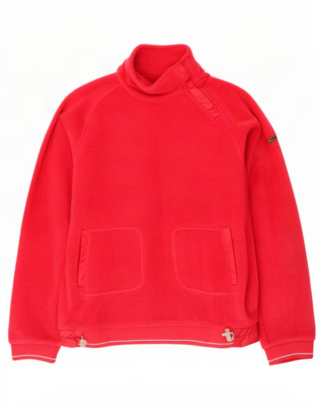Champion Womens Zip Fleece Jumper UK 16 Large Red Polyester