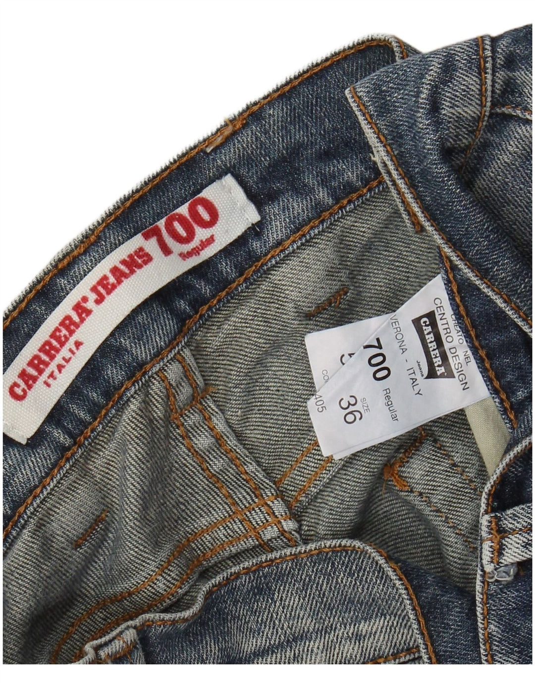 CARRERA Mens 700 Acid Wash Regular Straight Jeans W36 L34 Μπλε βαμβακερό