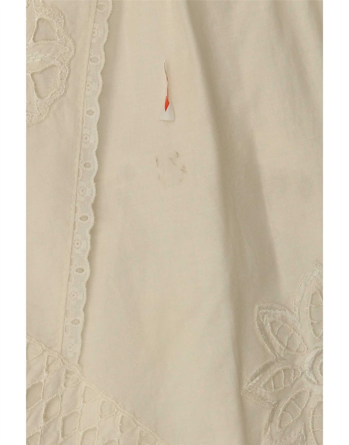 Vintage Γυναικεία Flared Φούστα W26 Small White