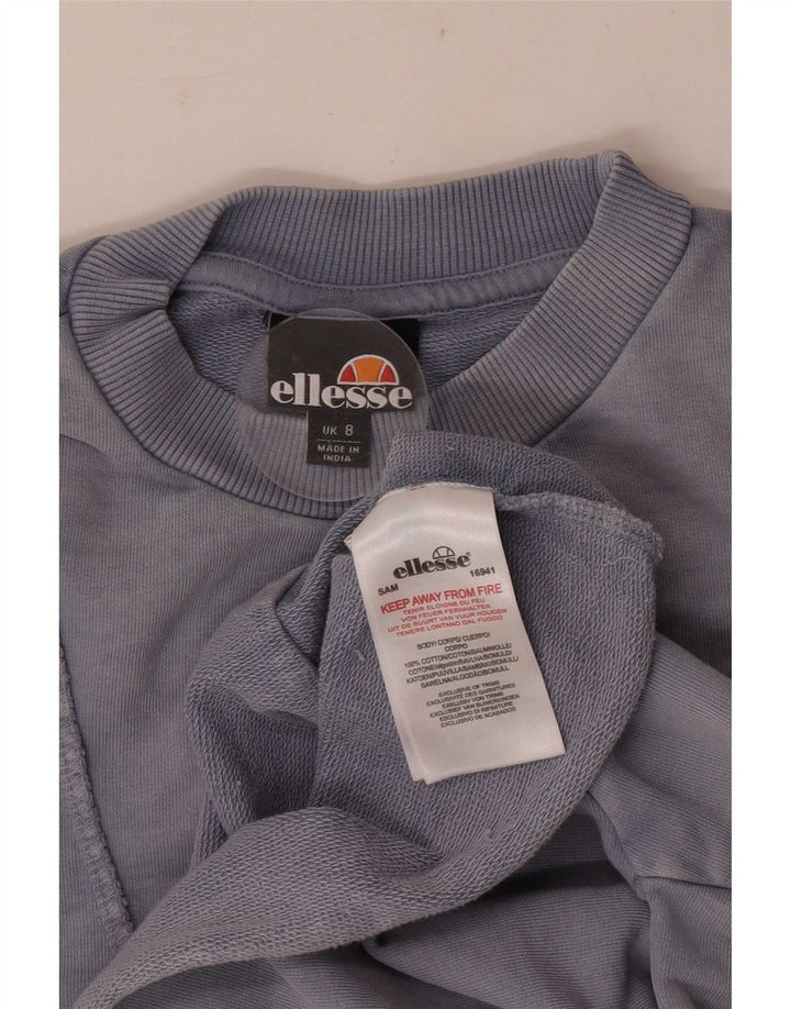 Γυναικεία φούτερ Ellesse Crop Oversized Jumper UK 8 Small Blue Cotton