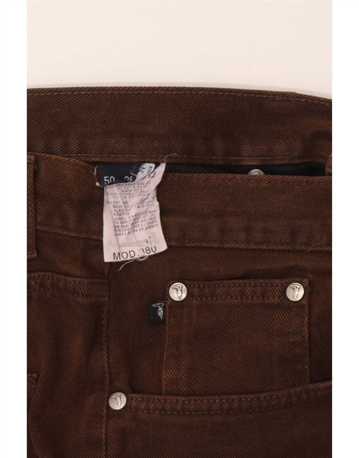 Ανδρικό τζιν Trussardi ίσιο W34 L30 Καφέ βαμβακερό