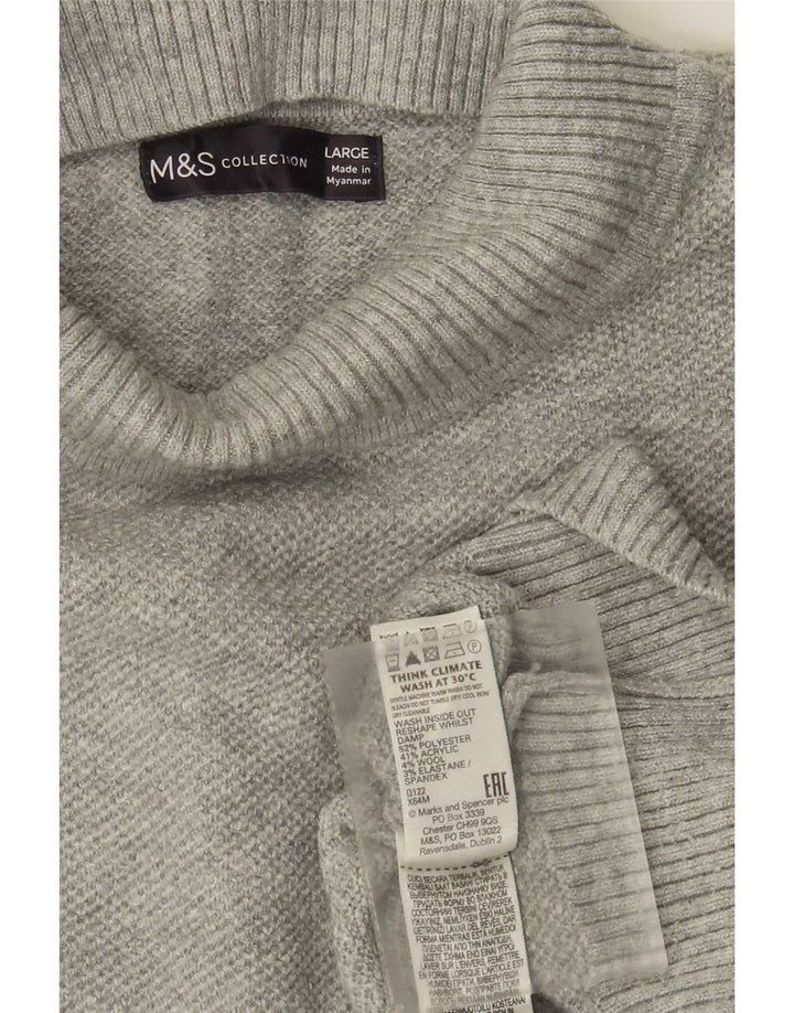 Marks & Spencer Γυναικείο πουλόβερ με λαιμό χελώνα UK 16 Large Grey