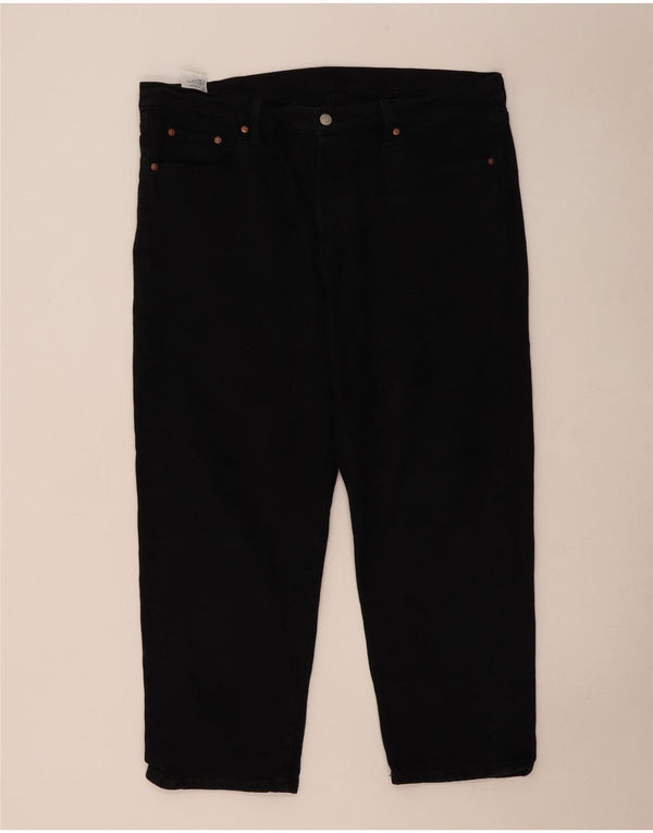 Levi's Womens 501 Crop Straight Jeans US 16 2XL W40 L26 μαύρο βαμβακερό