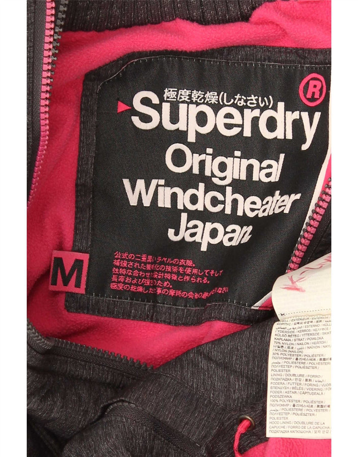 Superdry Γυναικείο Windcheater με κουκούλα Windbreaker Jacket UK 14 Medium Grey