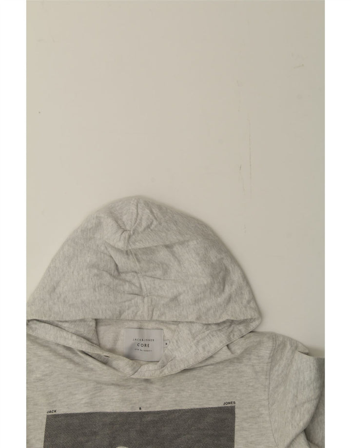 JACK & JONES Mens Graphic Hoodie Jumper Medium Grey Cotton Vintage Jack & Jones and Second-Hand Jack & Jones from Messina Hembry 