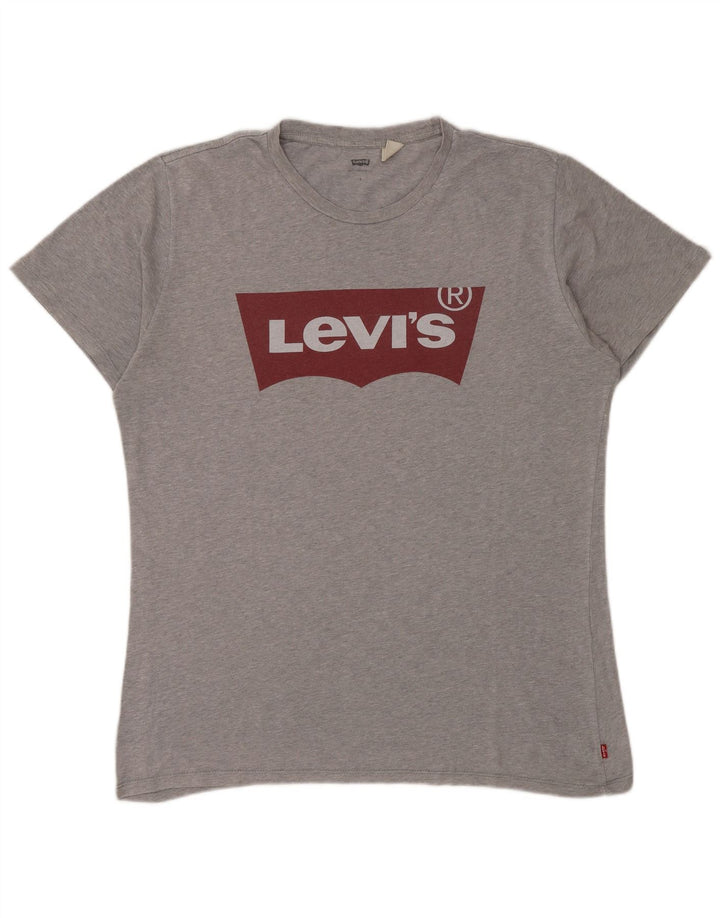 Ανδρικό γραφικό T-Shirt Levi's Top Large Grey Flecked