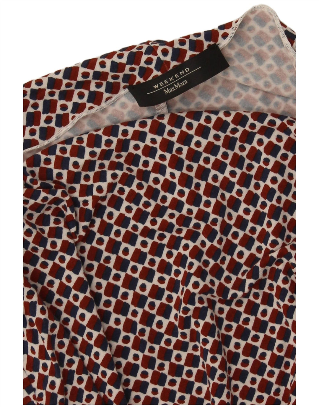 Max Mara Γυναικεία Μπλούζα Weekend Top UK 12 Μεσαία Κόκκινη Γεωμετρική