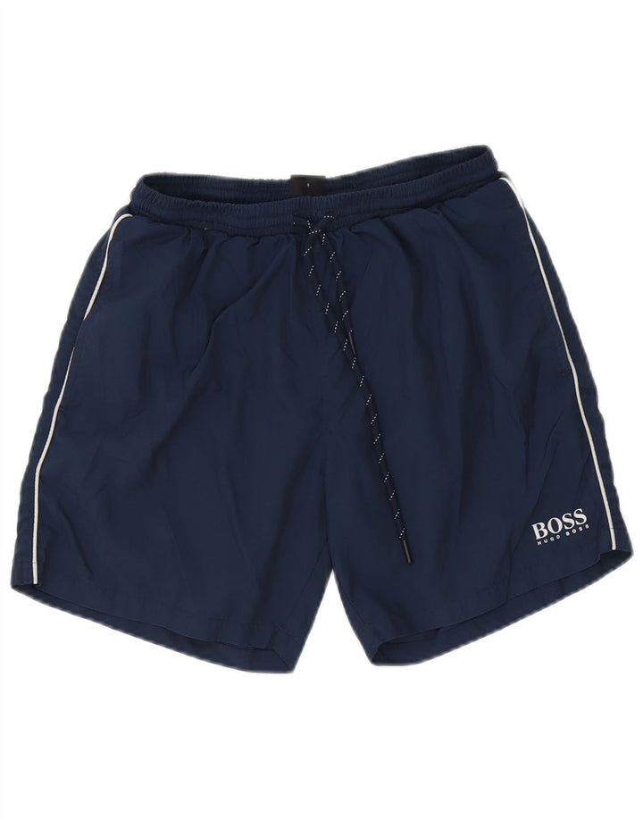 Ανδρικό σορτς κολύμβησης Hugo Boss Μικρό Navy Blue Polyester