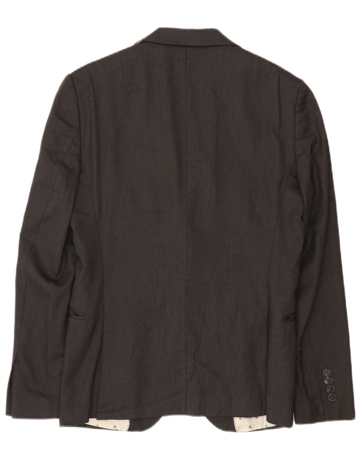 Zara Ανδρικό μπουφάν μπλέιζερ με 2 κουμπιά EU 46 Small Grey Polyester