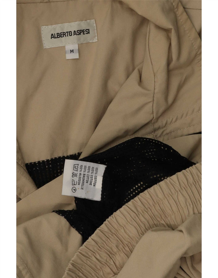 Alberto Aspesi Ανδρικό Bomber Jacket UK 38 Medium Beige Cotton