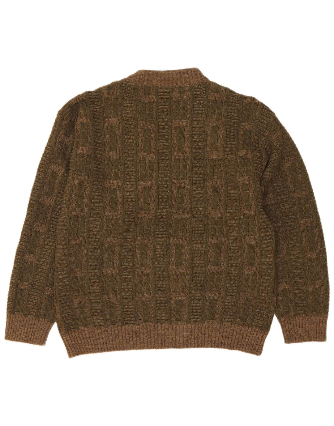 Ανδρικό πουλόβερ Dei Massimi με V λαιμόκοψη IT 48 Medium Khaki Argyle/Diamond