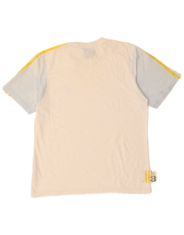 Ανδρικό T-Shirt ADIDAS Top Small White Colourblock Βαμβακερό