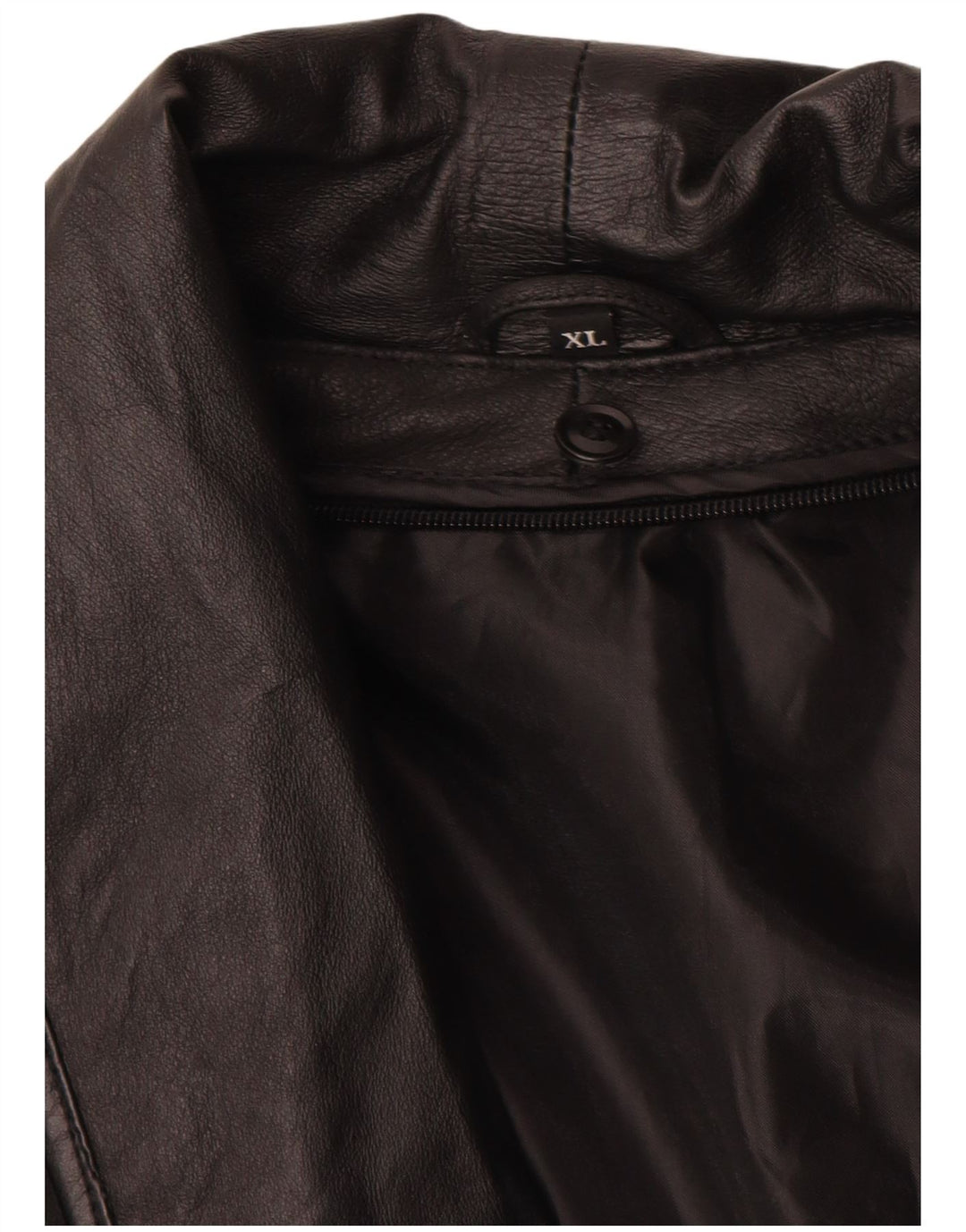 Vintage Γυναικείο Δερμάτινο Μπουφάν UK 18 XL Μαύρο Δερμάτινο
