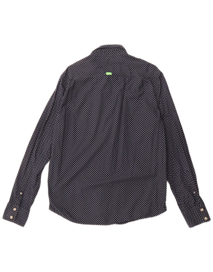 Ανδρικό γραφικό πουκάμισο SUPERDRY 2XL Navy Blue Spotted