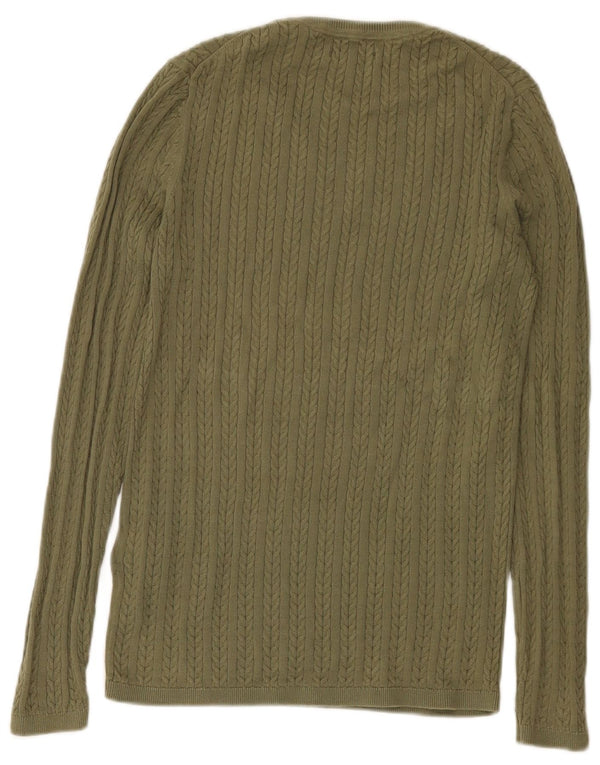 Γυναικείο πουλόβερ Tommy Hilfiger Crew Neck Jumper UK 12 Medium Khaki Cotton