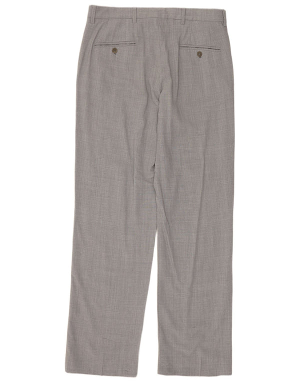 Zara Ανδρικό ίσιο παντελόνι EU 40 Medium W31 L33 Γκρι μαλλί