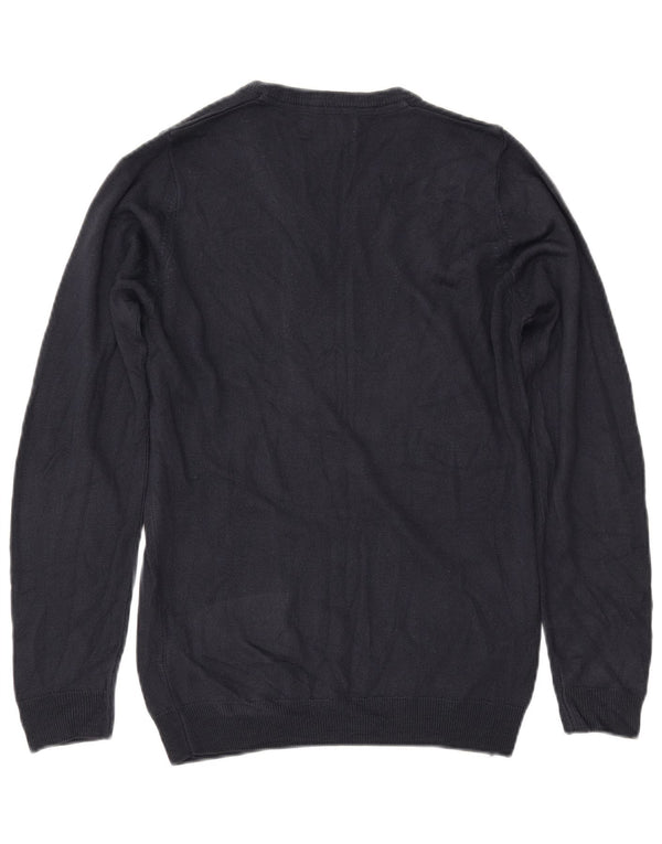 MARKS & SPENCER Γυναικείο πουλόβερ με λαιμόκοψη με V λαιμόκοψη UK 10 Small Navy Blue Acrylic