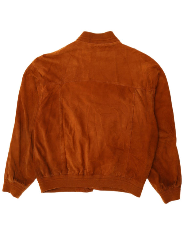 Vintage Ανδρικό Σουέντ Μπουφάν IT 58 4XL Καφέ Δερμάτινο