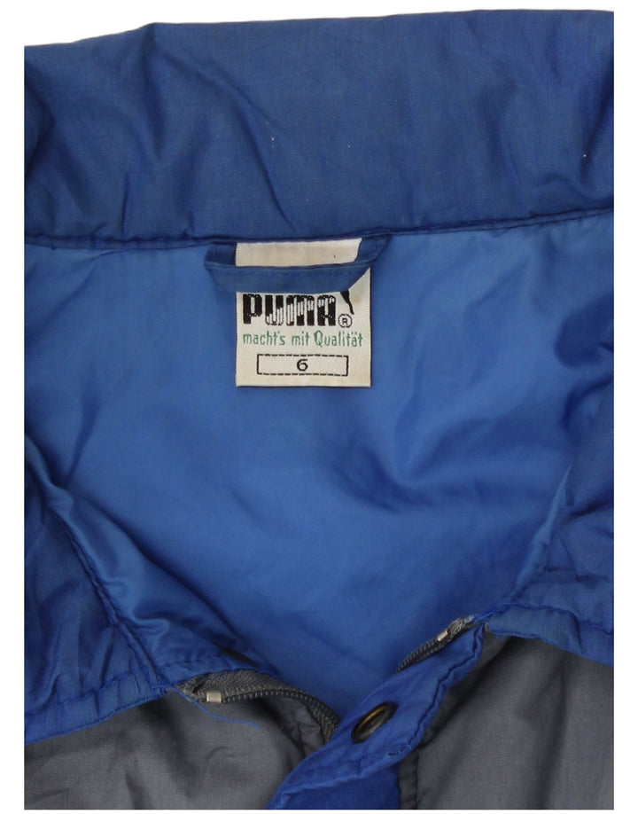 Ανδρικό μπουφάν Puma Windbreaker UK 40 Large Blue Colourblock Polyester