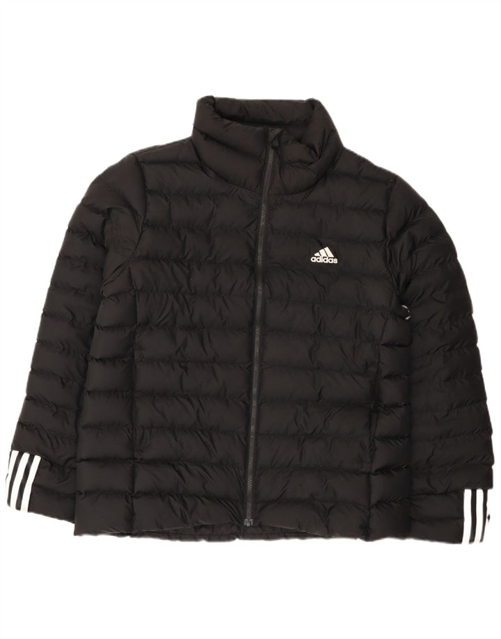 Adidas Γυναικείο μπουφάν με επένδυση UK 12/14 Μεσαίο μαύρο πολυεστέρα