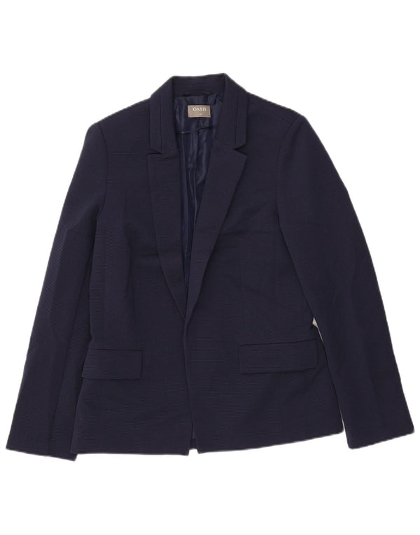 Oasis Γυναικείο Open Blazer Jacket UK 10 Small Navy Blue Polyester