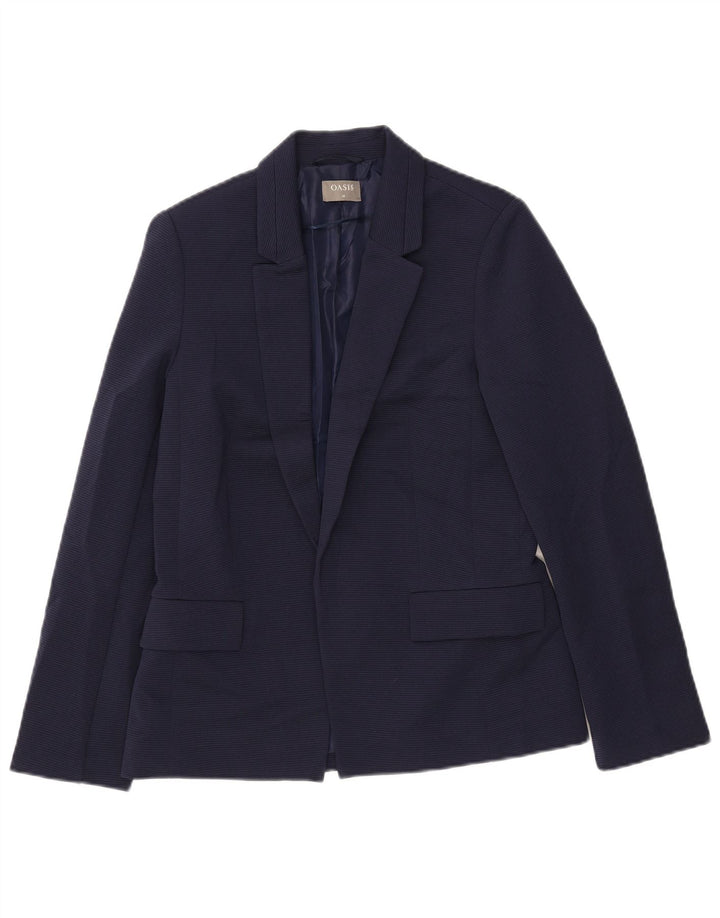 Oasis Γυναικείο Open Blazer Jacket UK 10 Small Navy Blue Polyester
