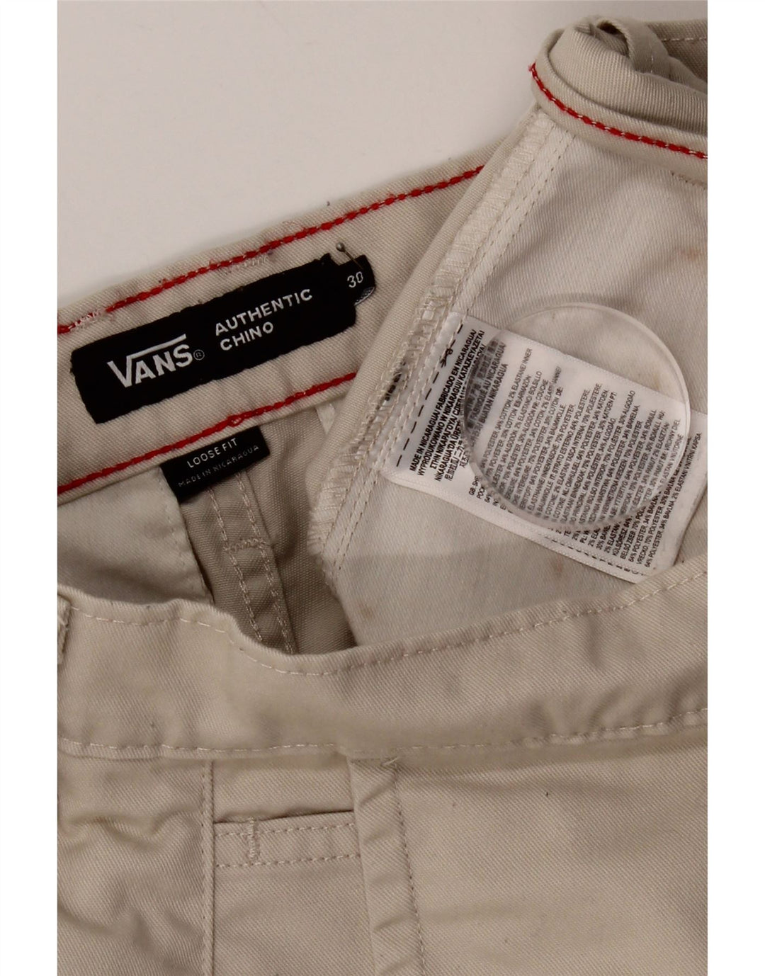 Vans Ανδρικό παντελόνι Chino Loose Fit W30 L29 Beige Polyester